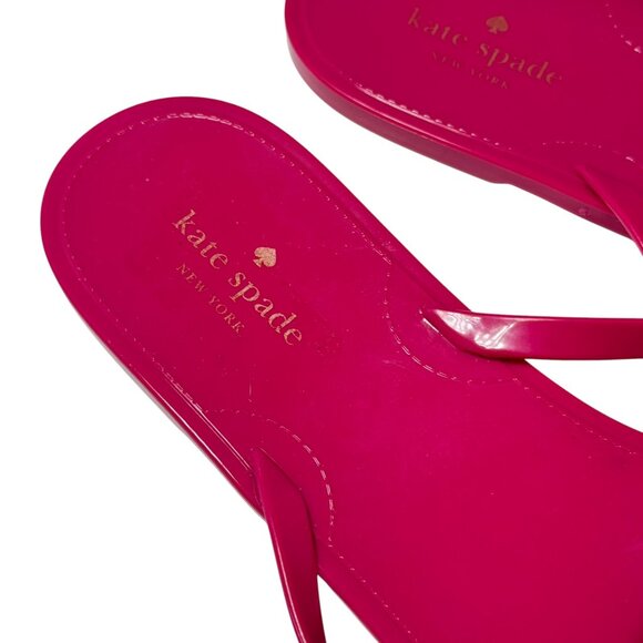 - KATE SPADE WOMEN JAYLA BOW FLIP FLOP SIZE 10 FESTIVE PINK - Picture 4 of 7